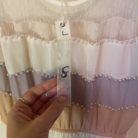 3/$15 Pearl Accent Dress - Picture 7 of 7